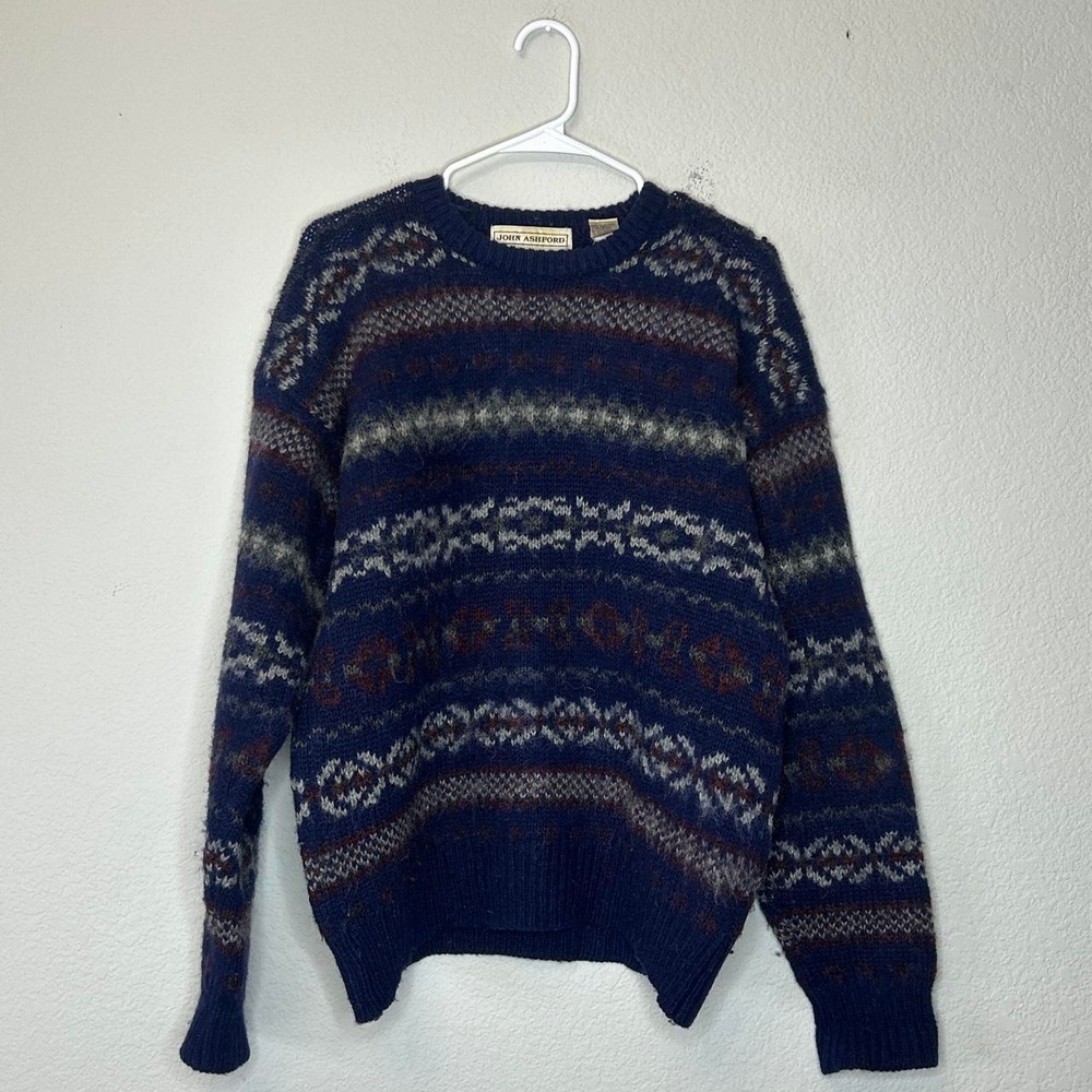 Vintage John Ashford 100% Wool Sweater Size Large